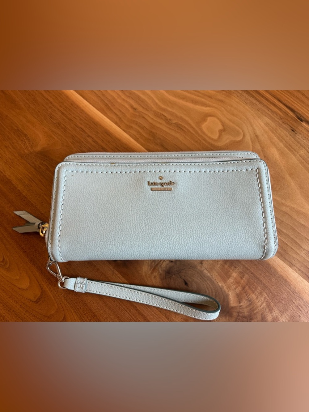 kate spade mint green wristlet wallet